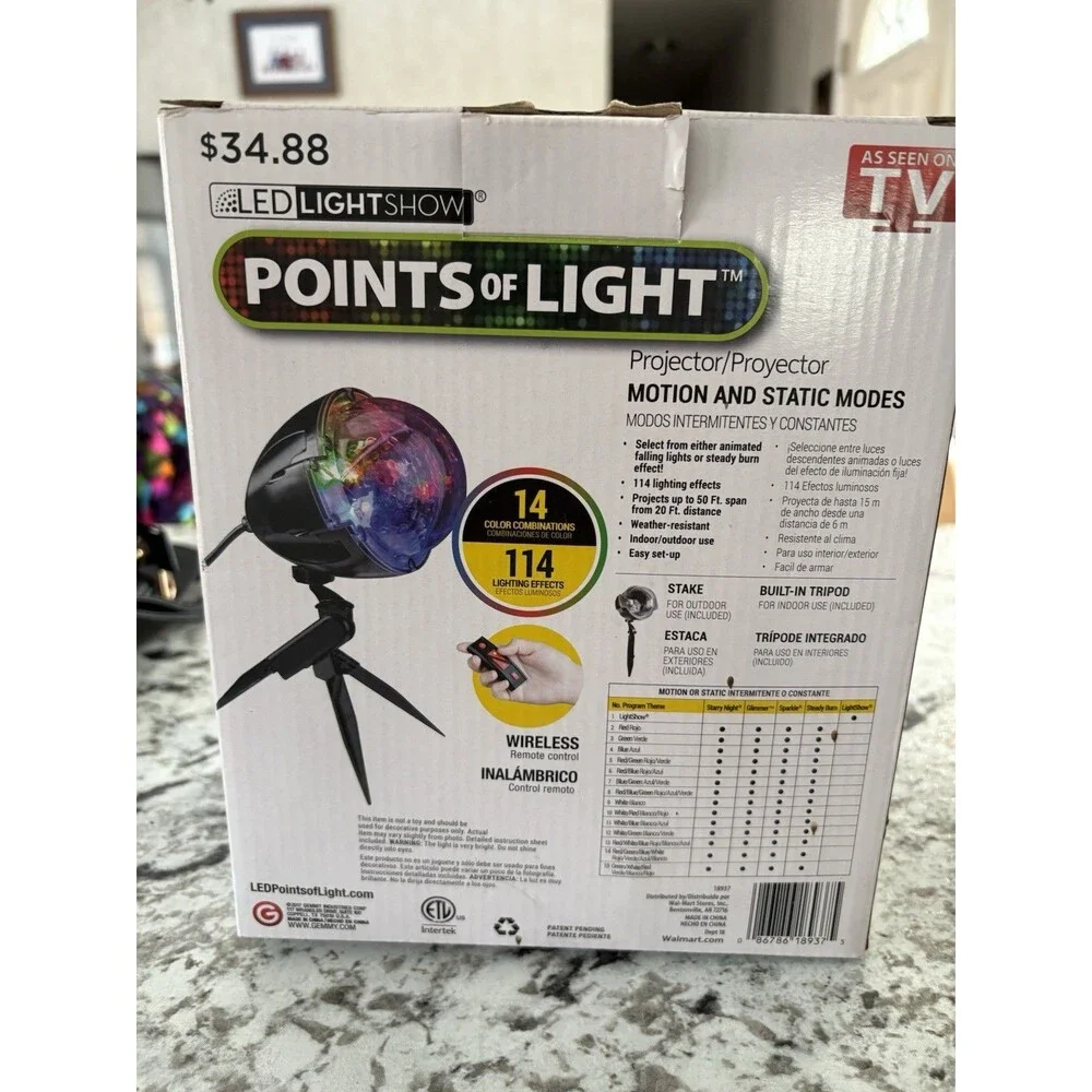 Points Of Light Projector Led Light Show Motion Static Modes 122 Effects